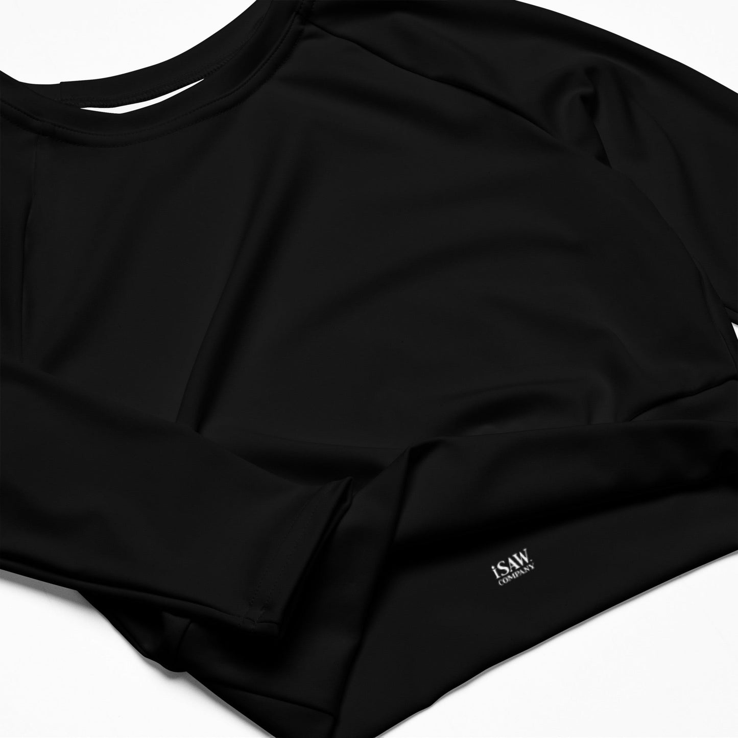 iSAW Womens Black Cropped Rash Guard