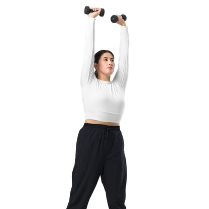 iSAW Womens White Cropped Rash Guard