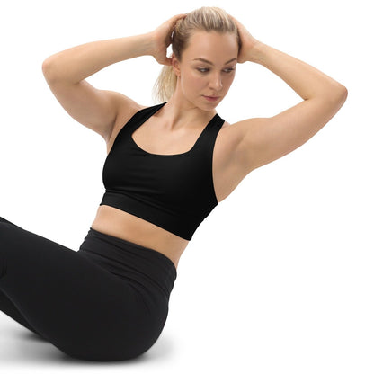 iSAW Womens Black Sports Bra - Comfort Fit