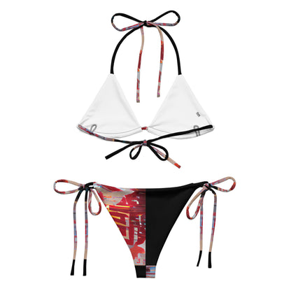 Half Black Half Báijiǔ - Womens String Bikini