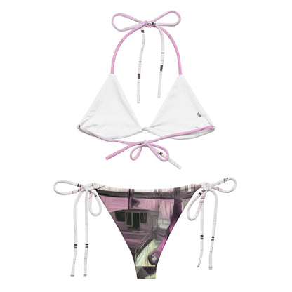 The Sleeping Yachts (at Evening) - Womens String Bikini