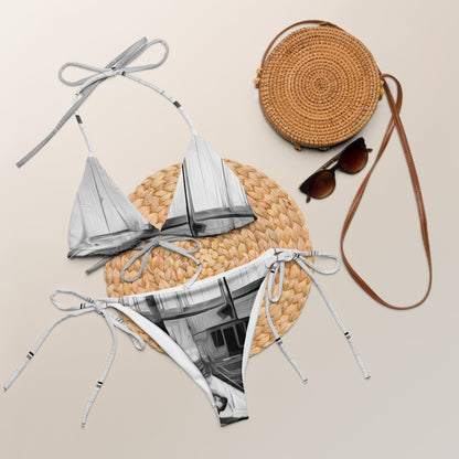 The Sleeping Yachts (at Night) - Womens String Bikini