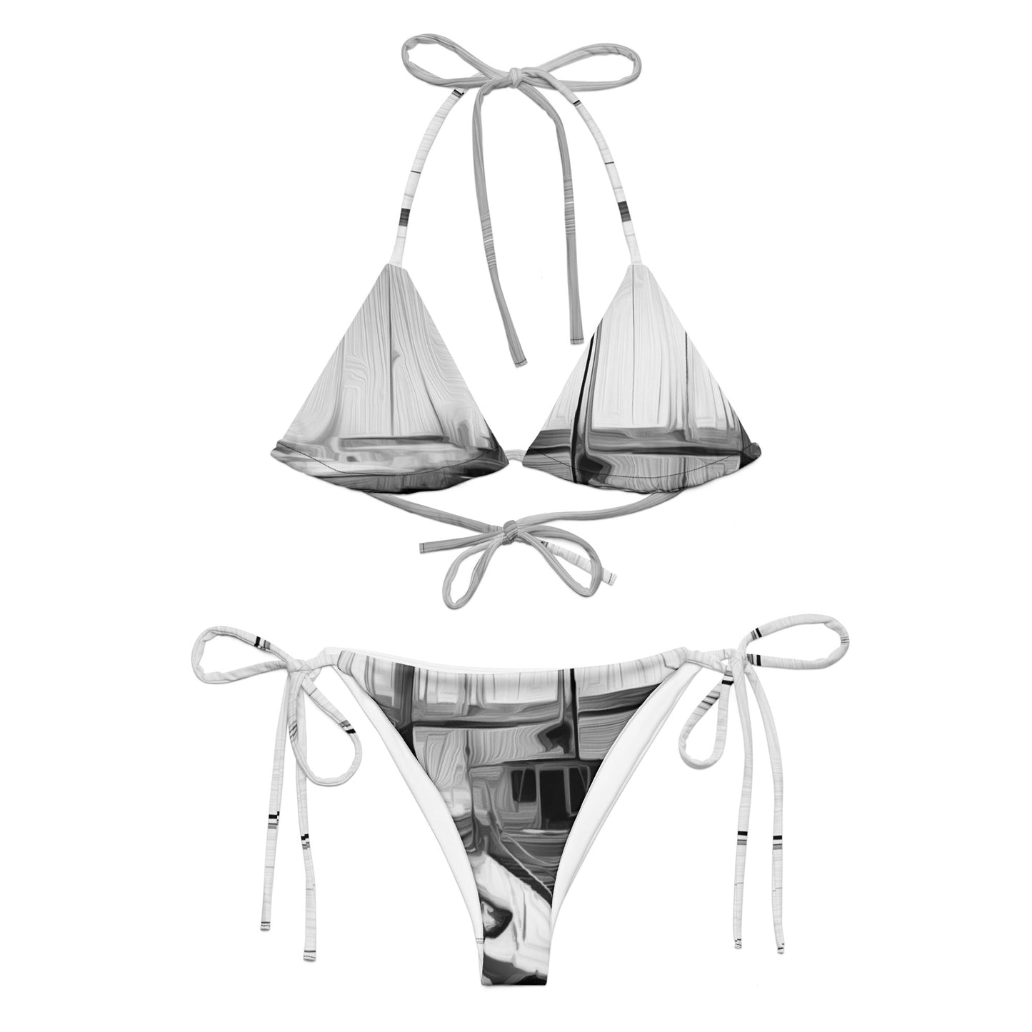 The Sleeping Yachts (at Night) - Womens String Bikini