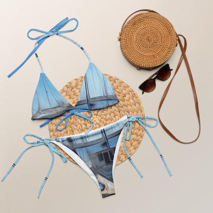 The Sleeping Yachts (at Morning) - Womens String Bikini
