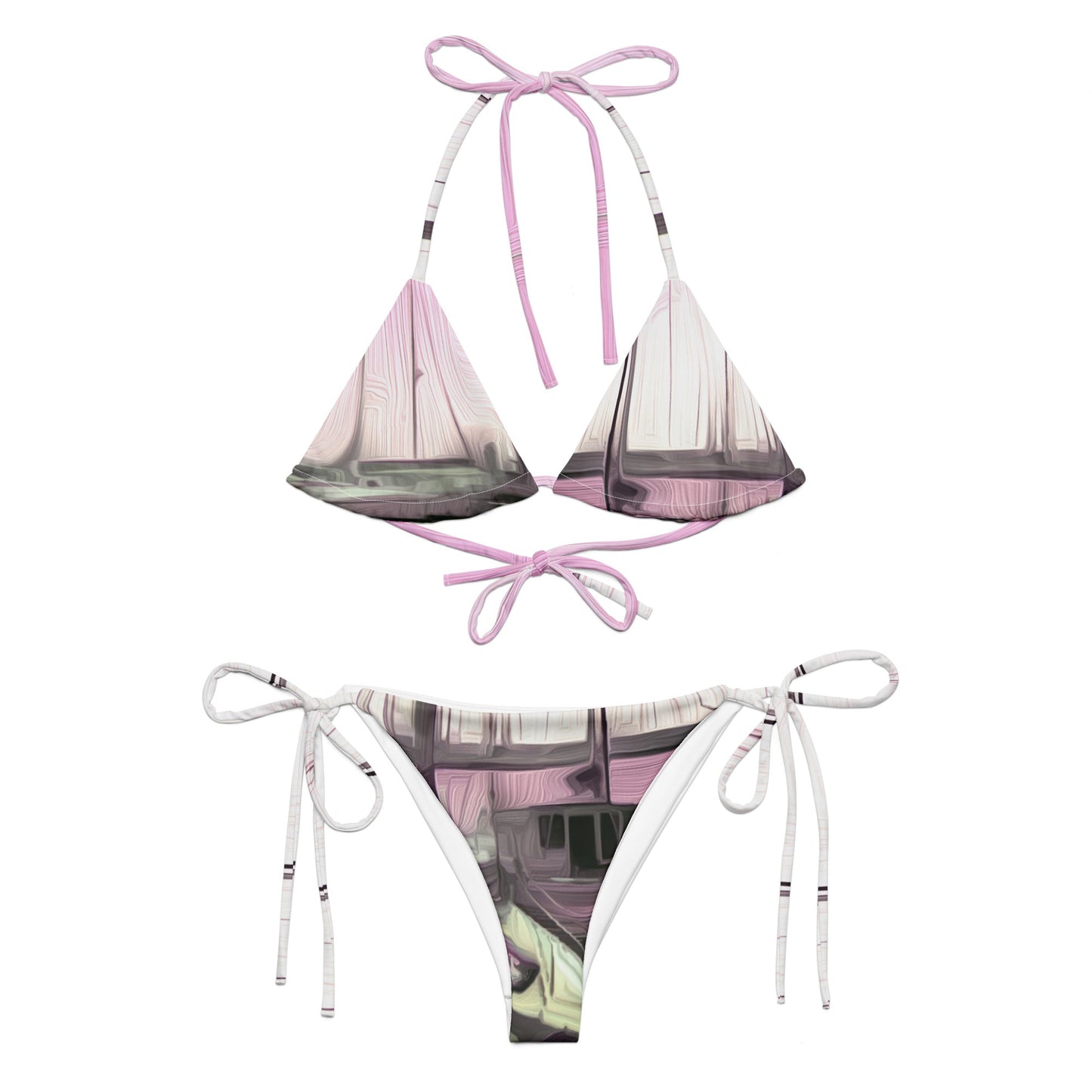The Sleeping Yachts (at Evening) - Womens String Bikini
