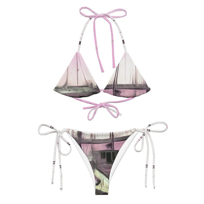 The Sleeping Yachts (at Evening) - Womens String Bikini