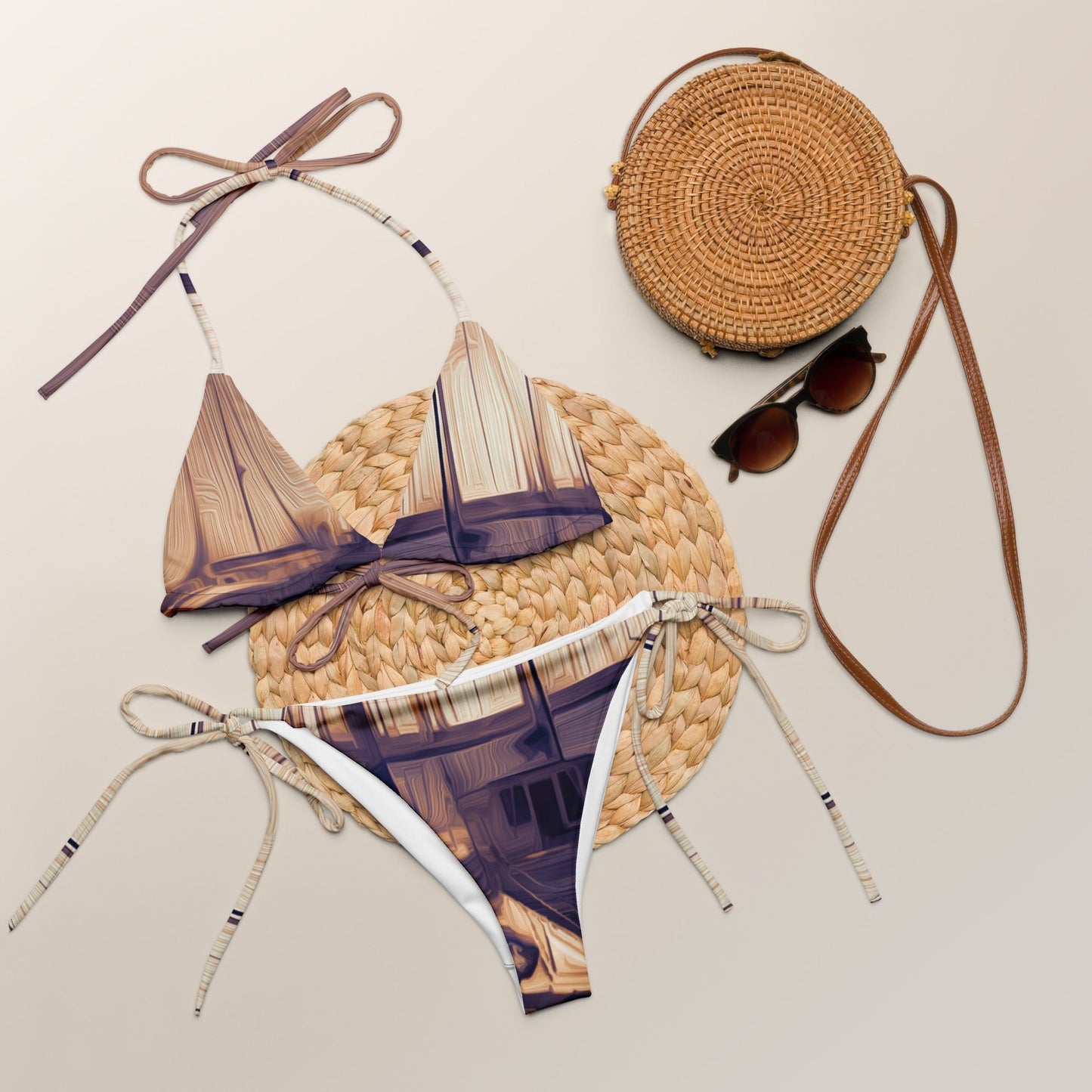 The Sleeping Yachts (at Sunset) - Womens String Bikini