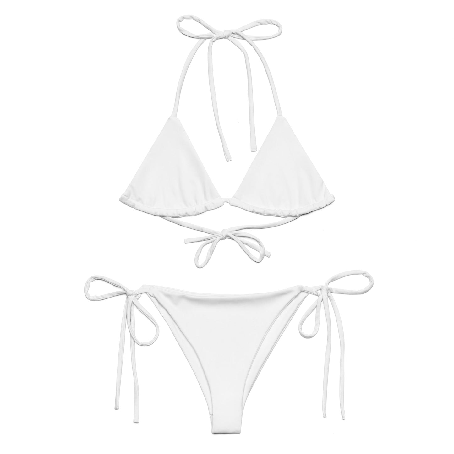 iSAW Womens White String Bikini