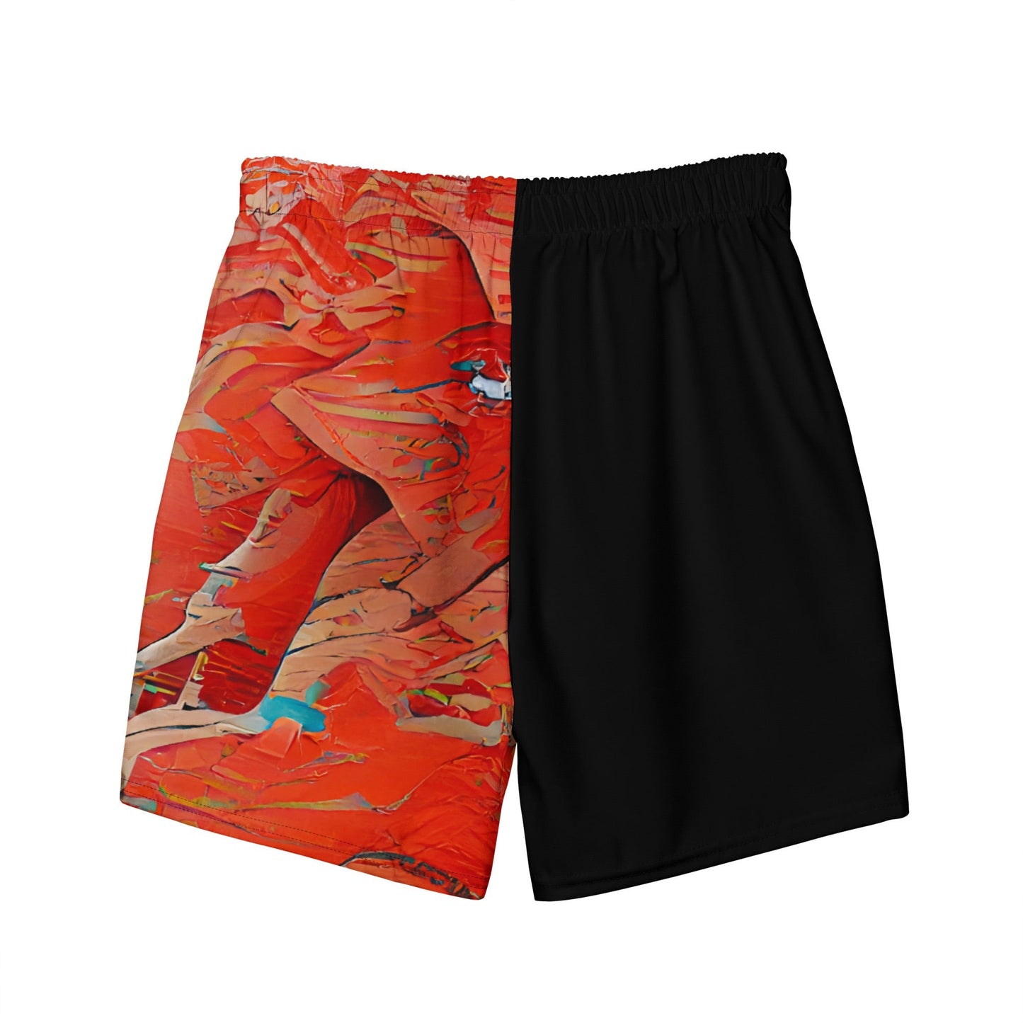 Half Black Half Hónghǎi - Mens Swim Trunks