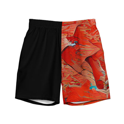 Half Black Half Hónghǎi - Mens Swim Trunks