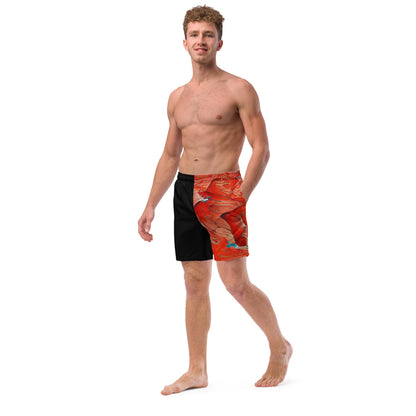Half Black Half Hónghǎi - Mens Swim Trunks