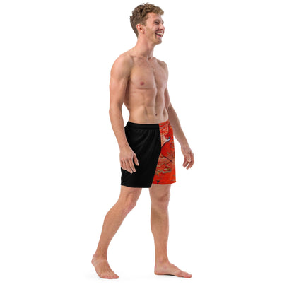 Half Black Half Hónghǎi - Mens Swim Trunks