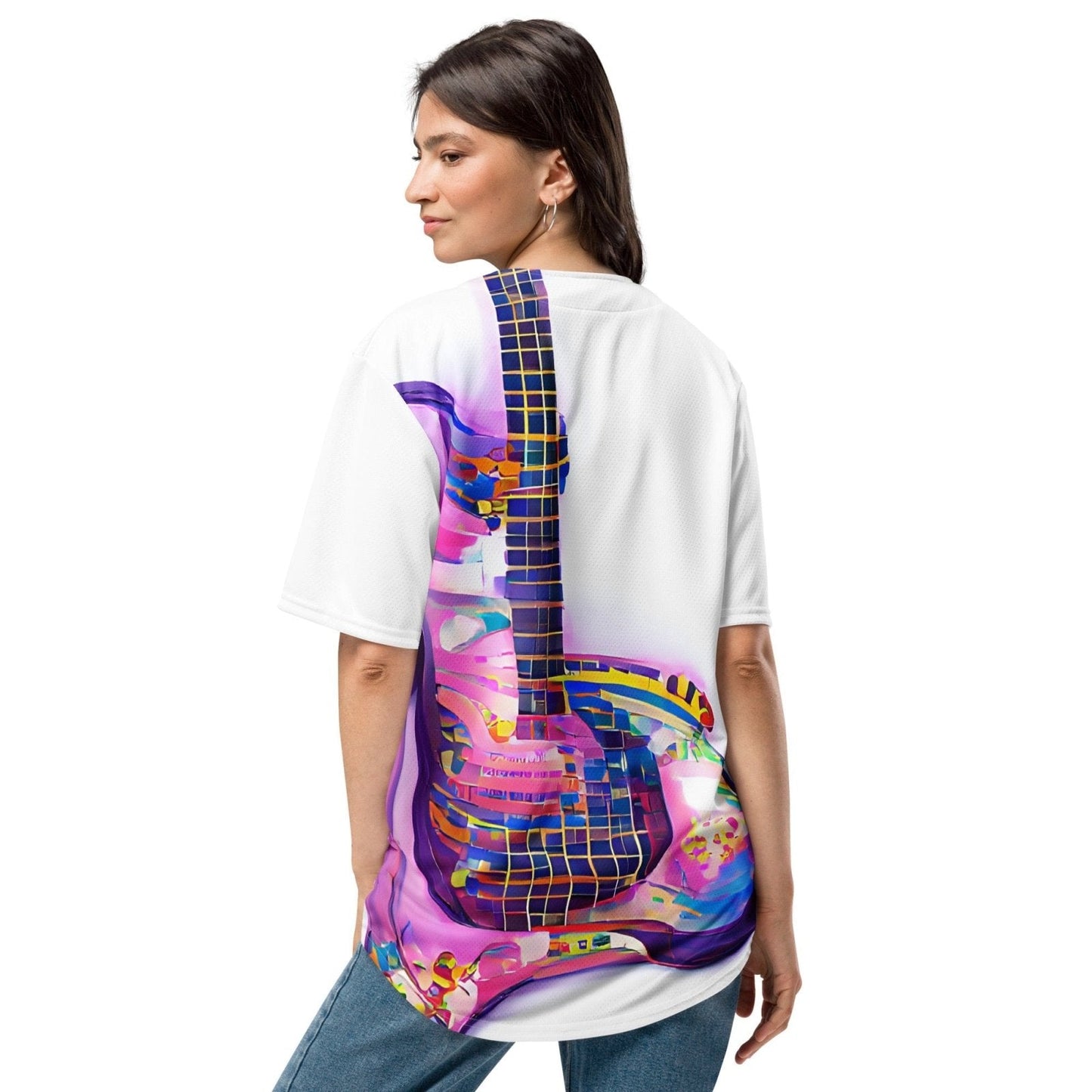 Hippie Guitar - Womens Baseball Jersey