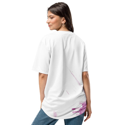 Watercolour Pink Splash - Unisex Baseball Jersey