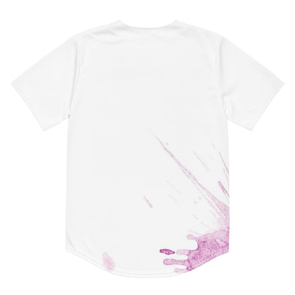 Watercolour Pink Splash - Unisex Baseball Jersey