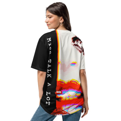 Miss Talk A Lot - Womens Baseball Jersey