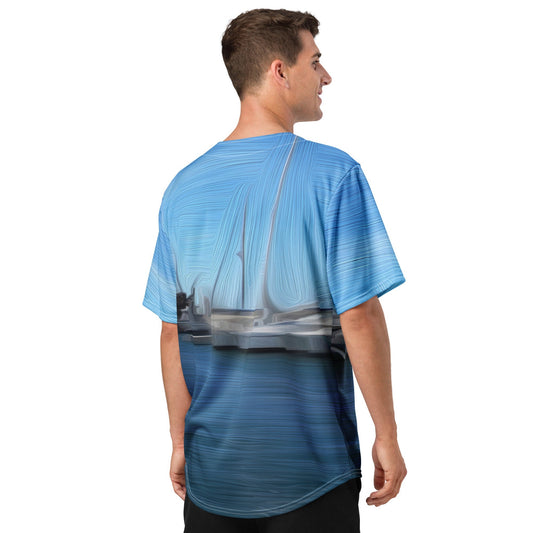 The Sleeping Yachts (at Morning) - Unisex Baseball Jersey