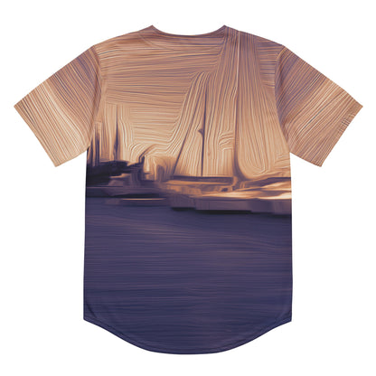 The Sleeping Yachts (at Sunset) - Unisex Baseball Jersey