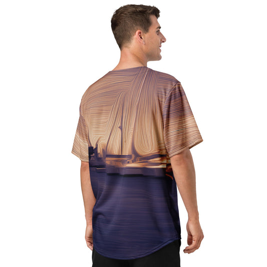 The Sleeping Yachts (at Sunset) - Unisex Baseball Jersey