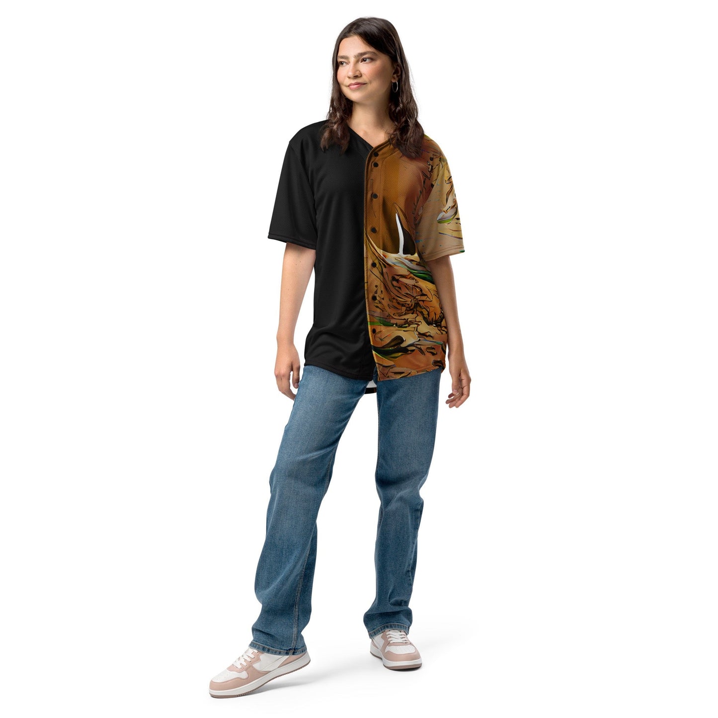 Half Black Half Gāolàng - Unisex Baseball Jersey
