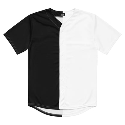 Half Black Half White - Unisex Baseball Jersey