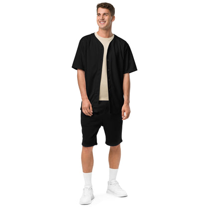 iSAW Unisex Black Baseball Jersey
