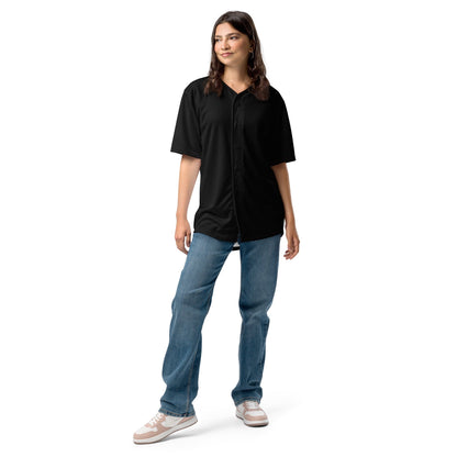 iSAW Unisex Black Baseball Jersey