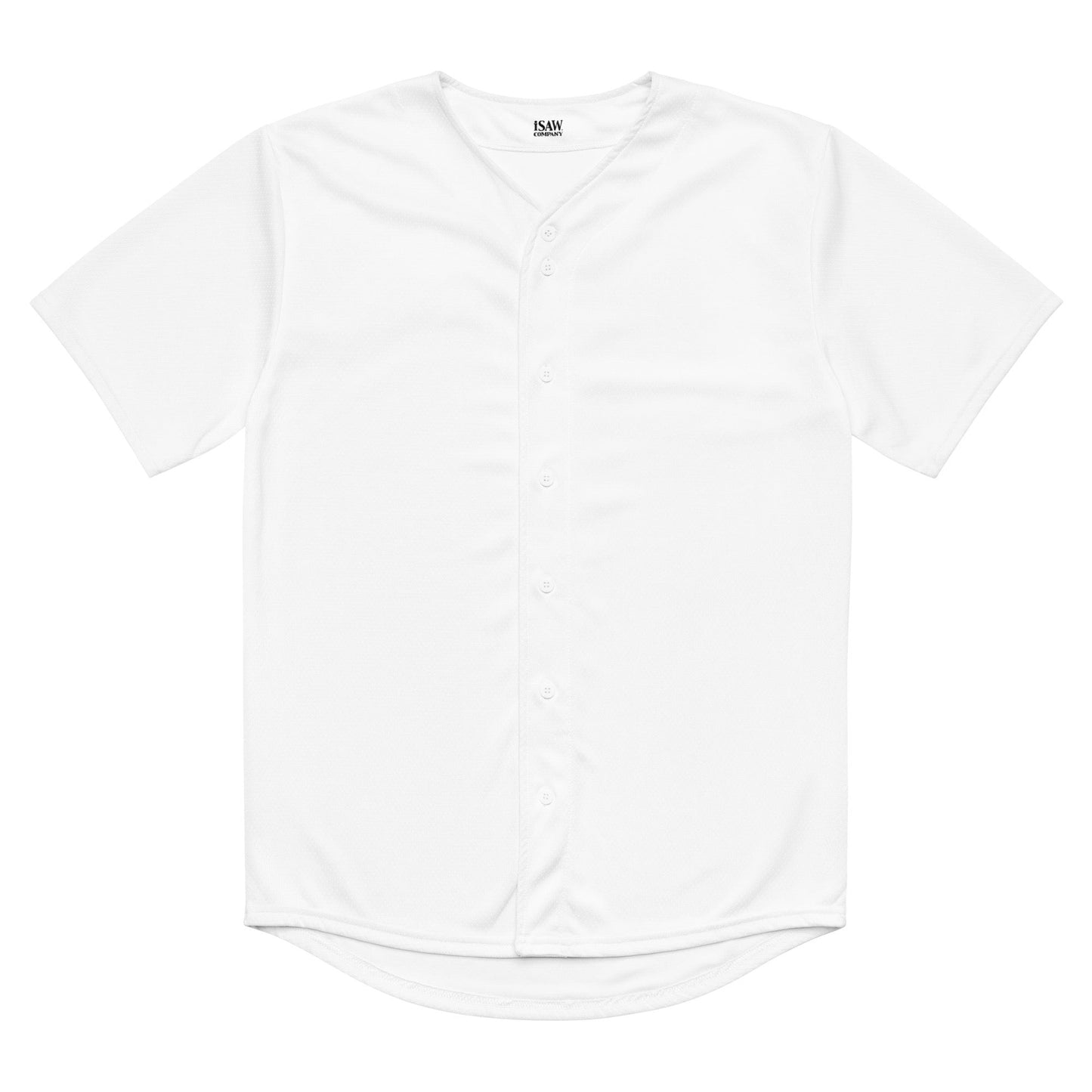 iSAW Unisex White Baseball Jersey