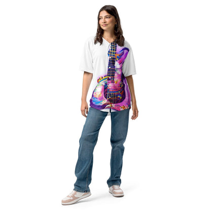 Hippie Guitar - Womens Baseball Jersey