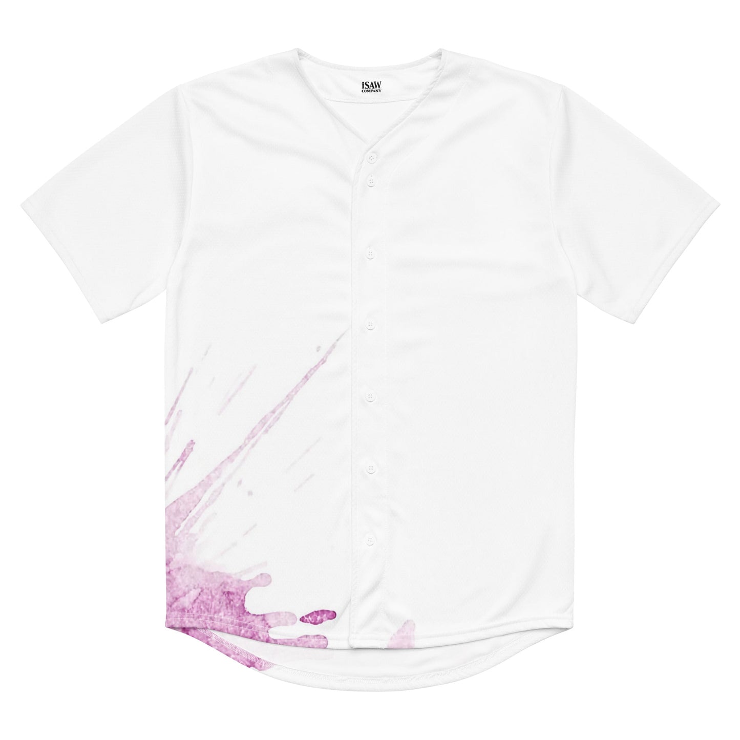 Watercolour Pink Splash - Unisex Baseball Jersey