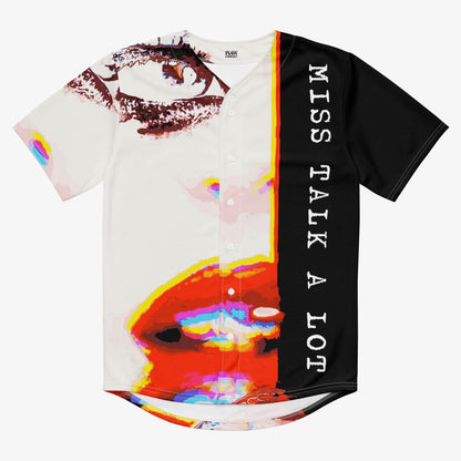 Miss Talk A Lot - Womens Baseball Jersey