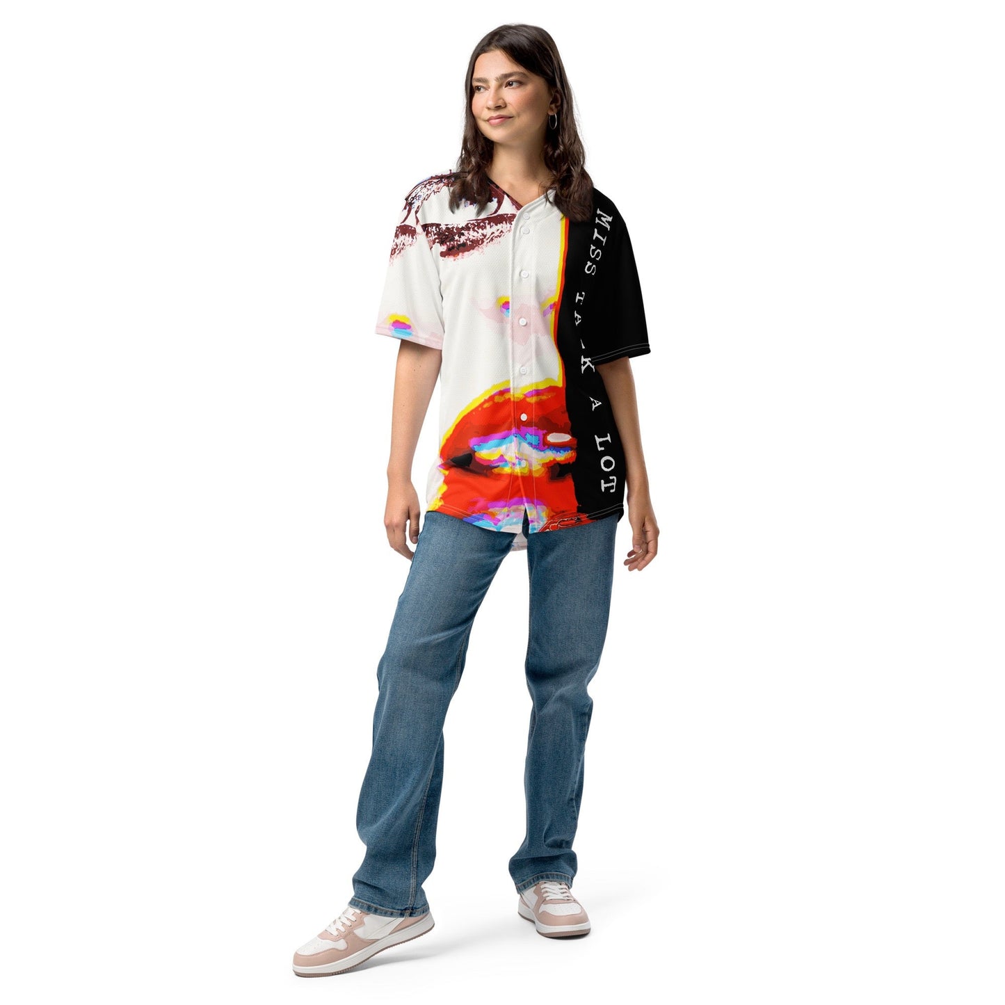 Miss Talk A Lot - Womens Baseball Jersey