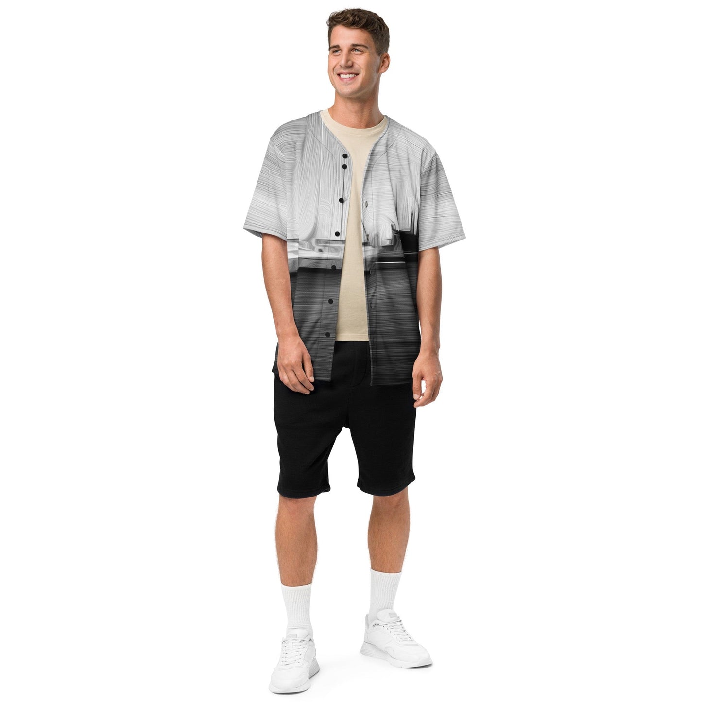 The Sleeping Yachts (at Night) - Unisex Baseball Jersey