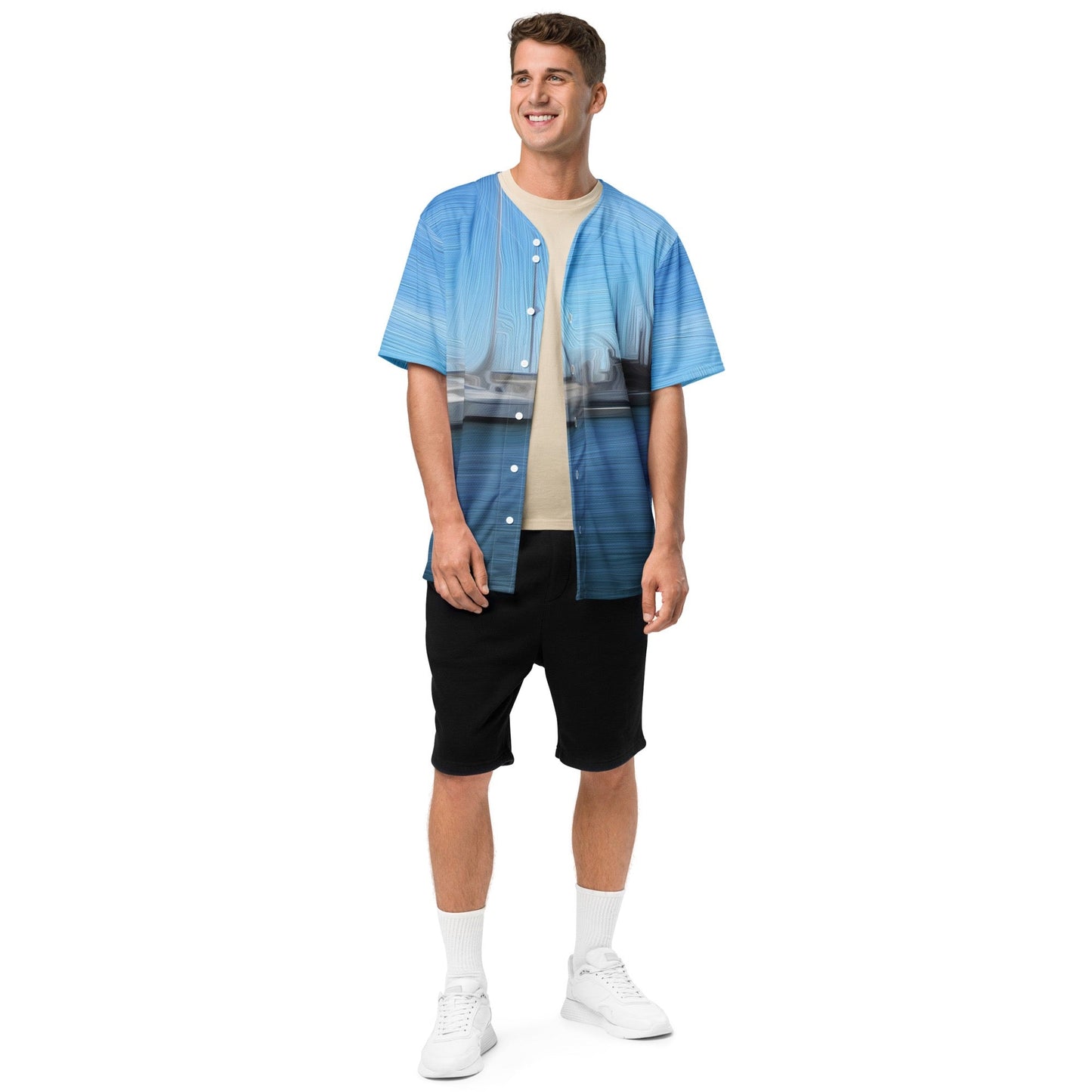 The Sleeping Yachts (at Morning) - Unisex Baseball Jersey