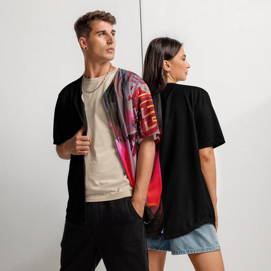 Half Black Half Báijiǔ - Unisex Baseball Jersey
