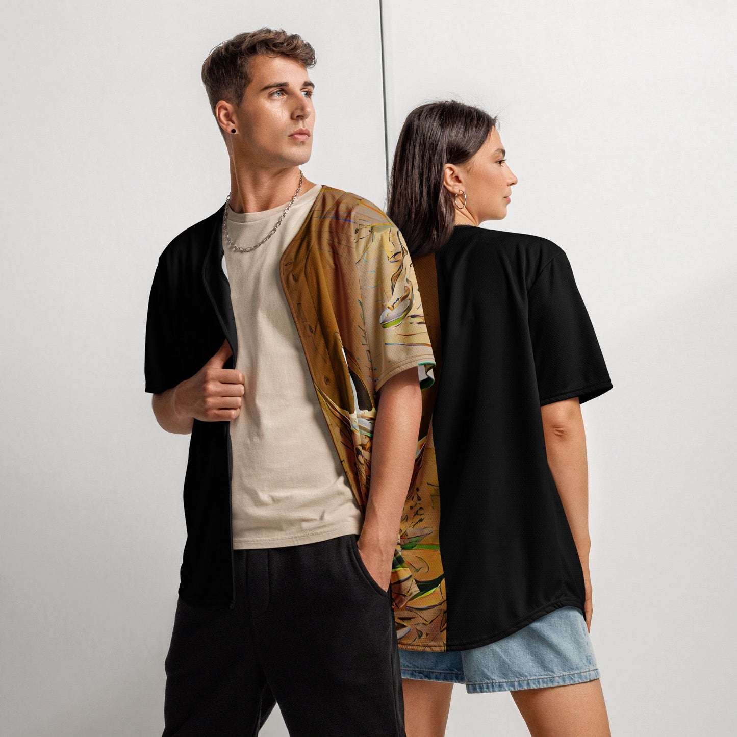 Half Black Half Gāolàng - Unisex Baseball Jersey