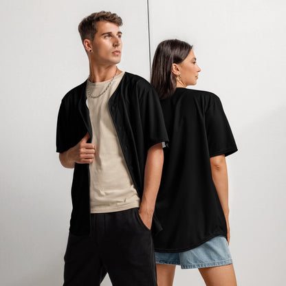 iSAW Unisex Black Baseball Jersey