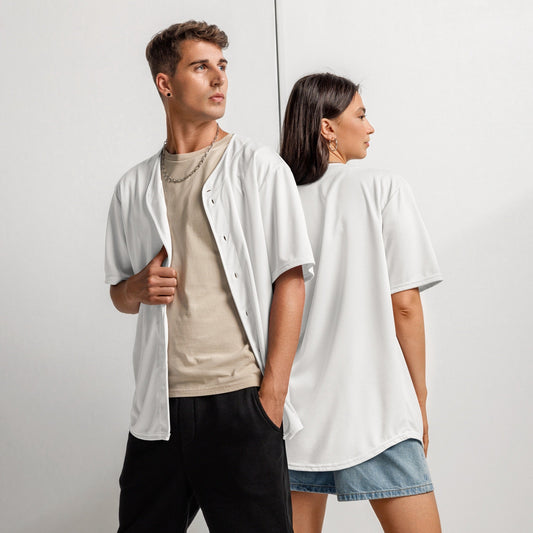iSAW Unisex White Baseball Jersey
