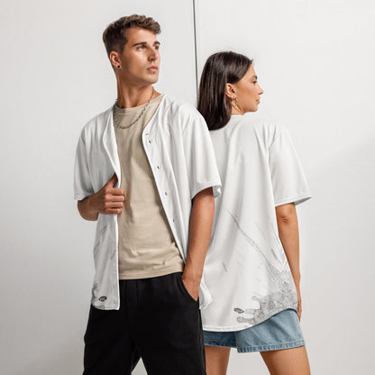 Watercolour Grey Splash - Unisex Baseball Jersey