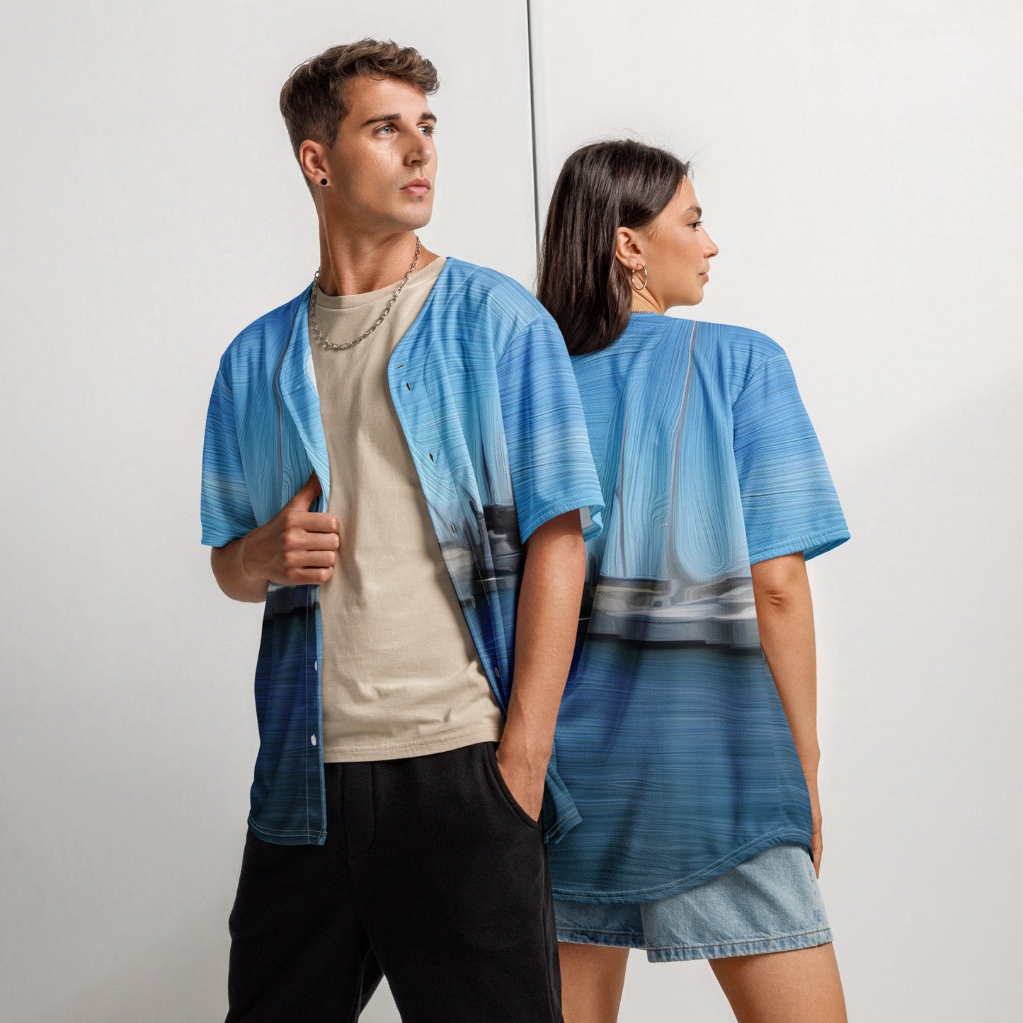 The Sleeping Yachts (at Morning) - Unisex Baseball Jersey