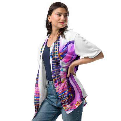 Hippie Guitar - Womens Baseball Jersey