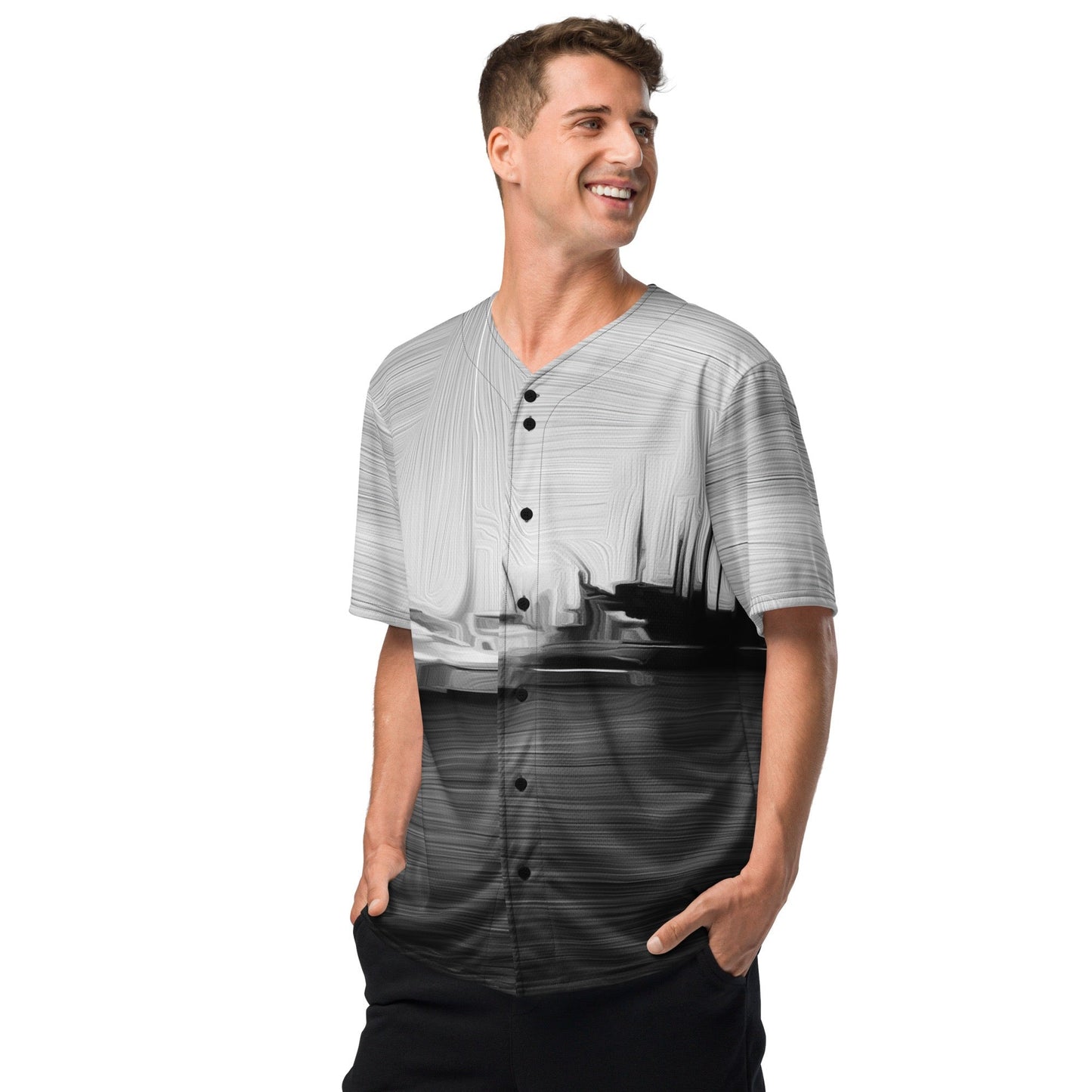The Sleeping Yachts (at Night) - Unisex Baseball Jersey