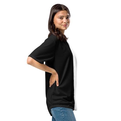 Half Black Half White - Unisex Baseball Jersey