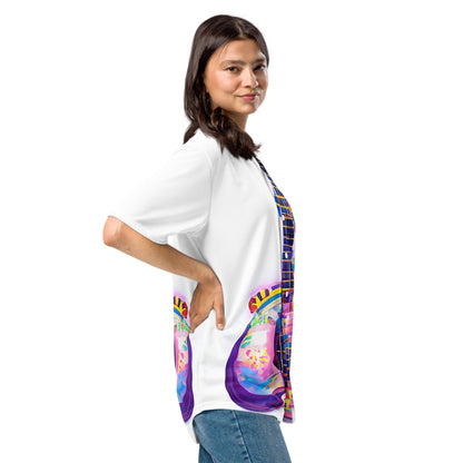 Hippie Guitar - Womens Baseball Jersey