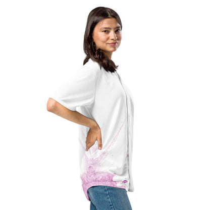 Watercolour Pink Splash - Unisex Baseball Jersey