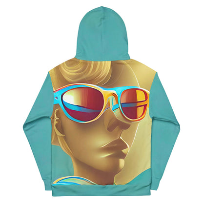 Retro Cool Blue - Womens Hoodie