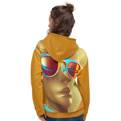 Retro Cool Orange - Womens Hoodie