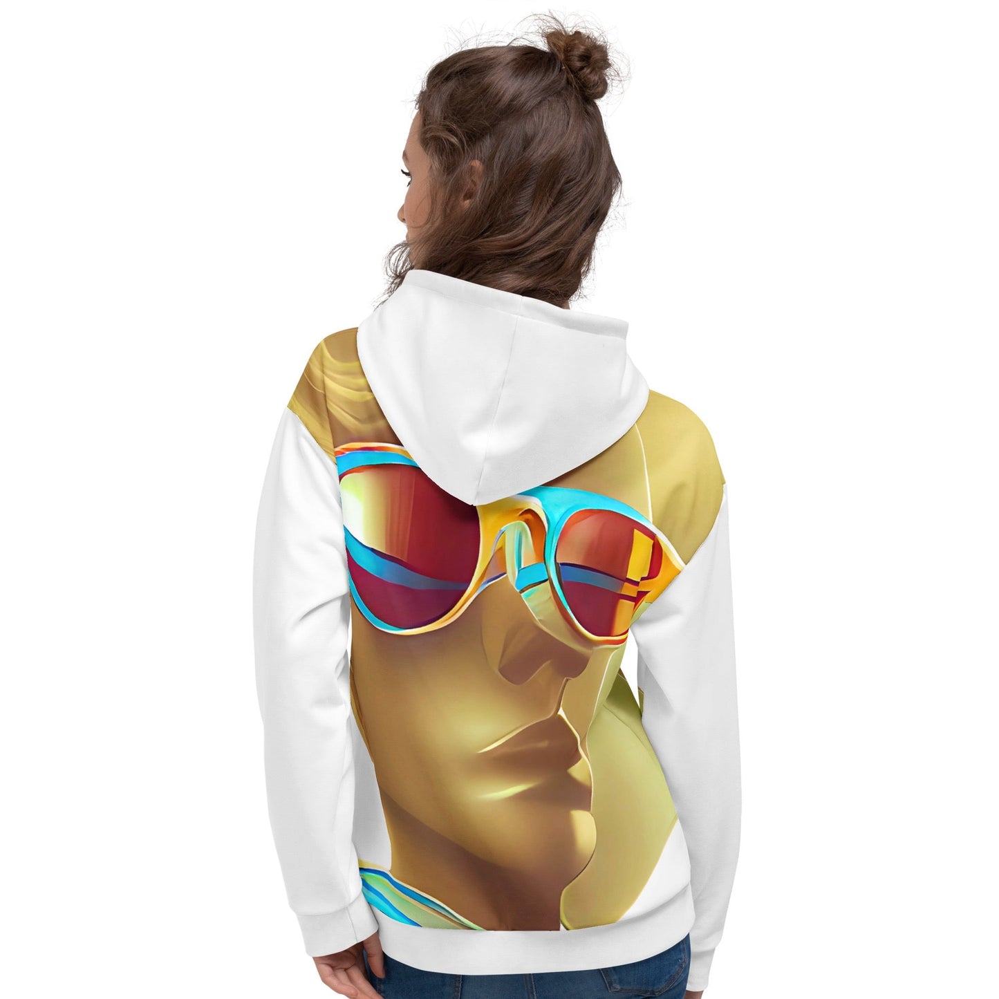 Retro Cool White - Womens Hoodie