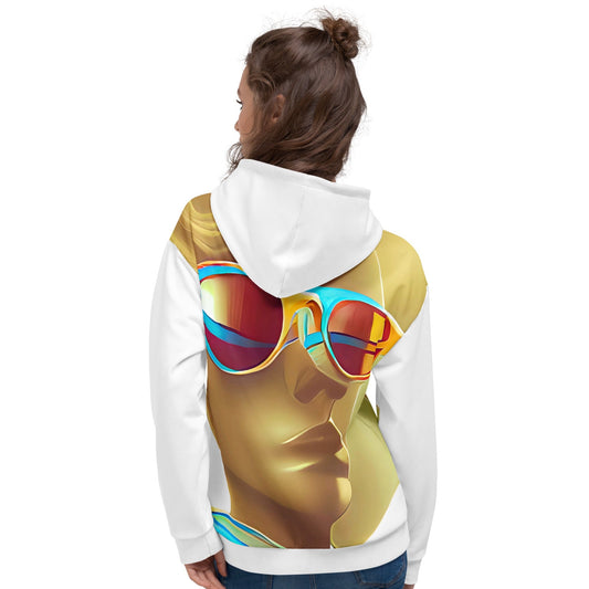 Retro Cool White - Womens Hoodie