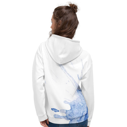 Watercolour Blue Splash - Unisex Hoodie